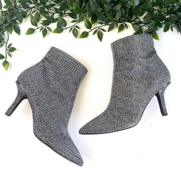 Michael Kors Katerina heeled Embellished Glitter ankle Bootie 7 - Picture 11 of 11